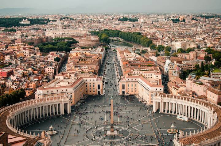 Vista de la Basílica de San Pedro en el Vaticano durante la peregrinación.