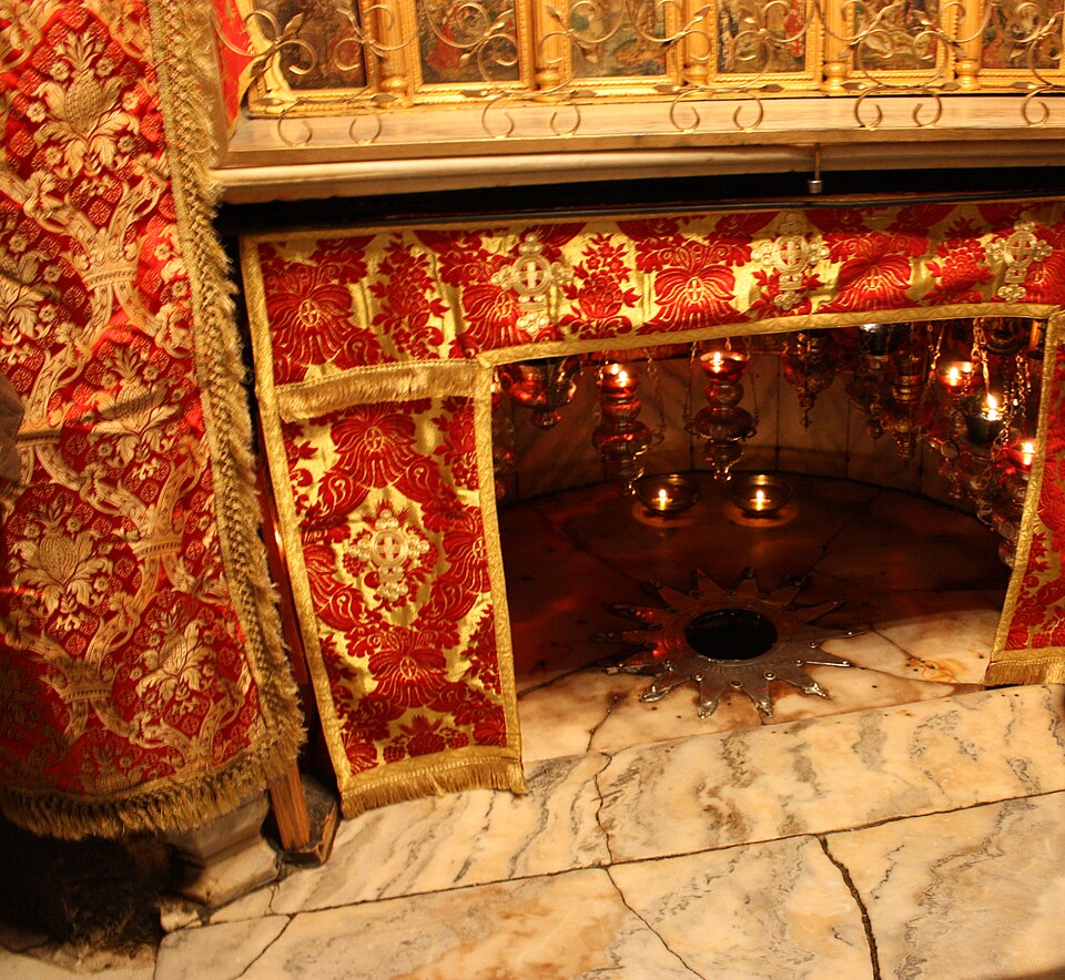 Basílica de la Natividad durante la peregrinación a Belén