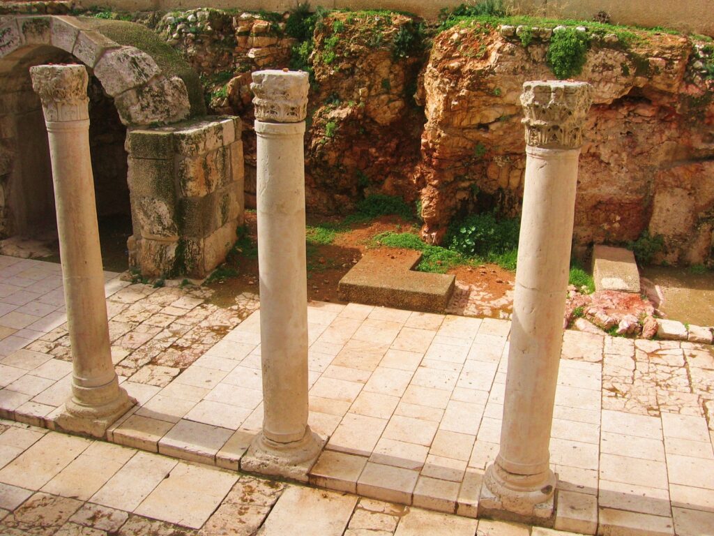 Restos arqueológicos del Cardo Máximo de Jerusalén
